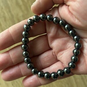 New Black Hematite stretch Bracelet